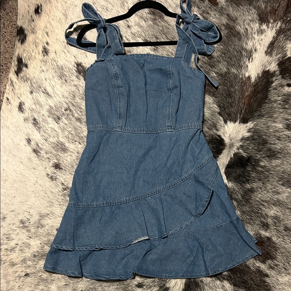 Stylish Blue Denim Kids Dress